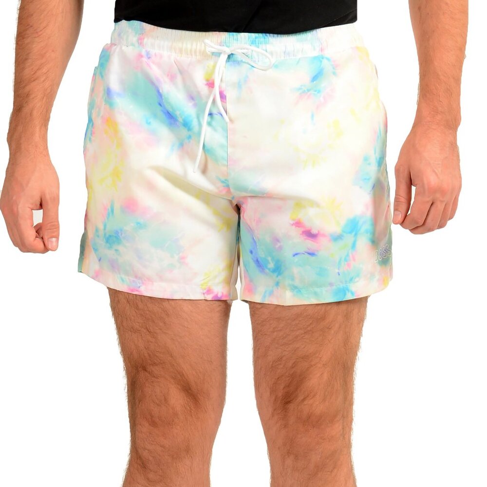 Hugo Boss Men's "Firefish" Multi-Color Swim Board Shorts US L IT 52